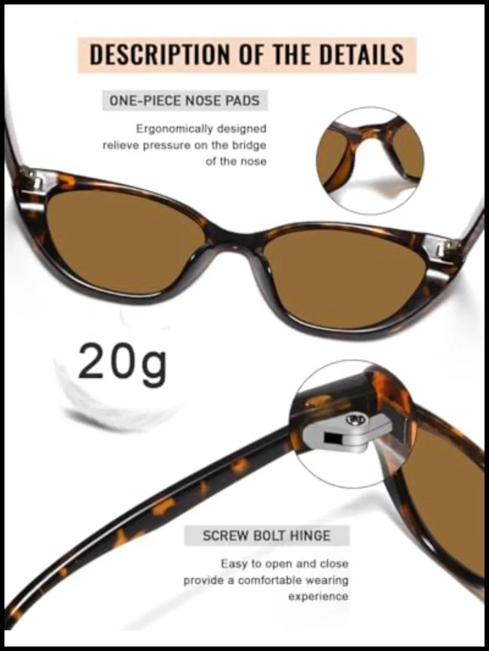 Retro Cat Eye Polarized Sunglasses Women Trendy Driving Glasses